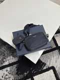 Prada Brique Re-Nylon and Saffiano leather bag Navy
