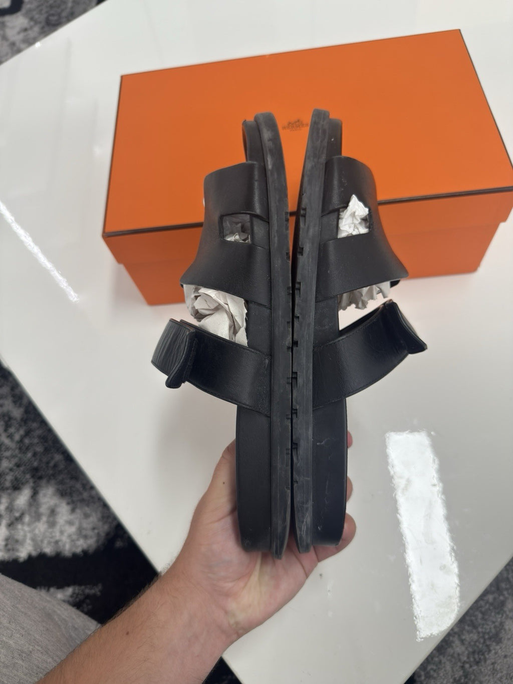 Hermes Chypre Sandals Size 41 100% Authentic
