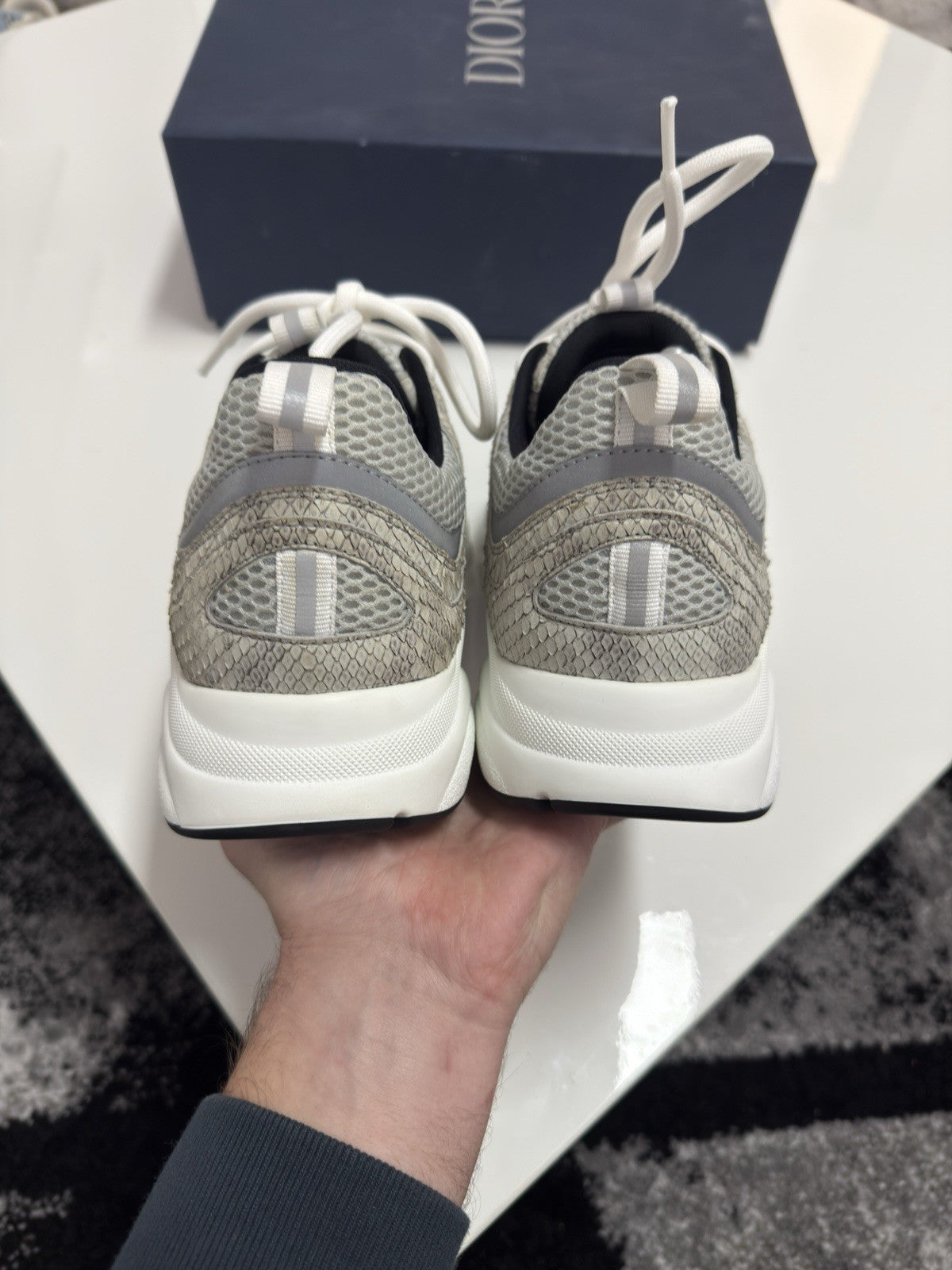 Dior B22 Grey Python UK11 (EU45)
