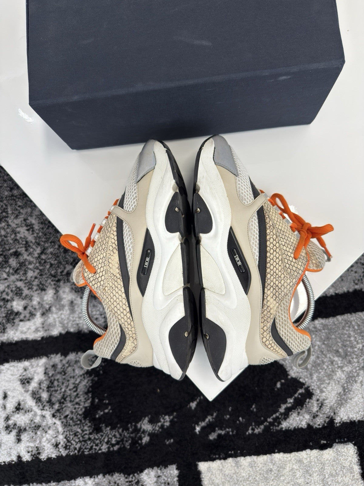 Dior B22 Orange Python UK8 (EU42)