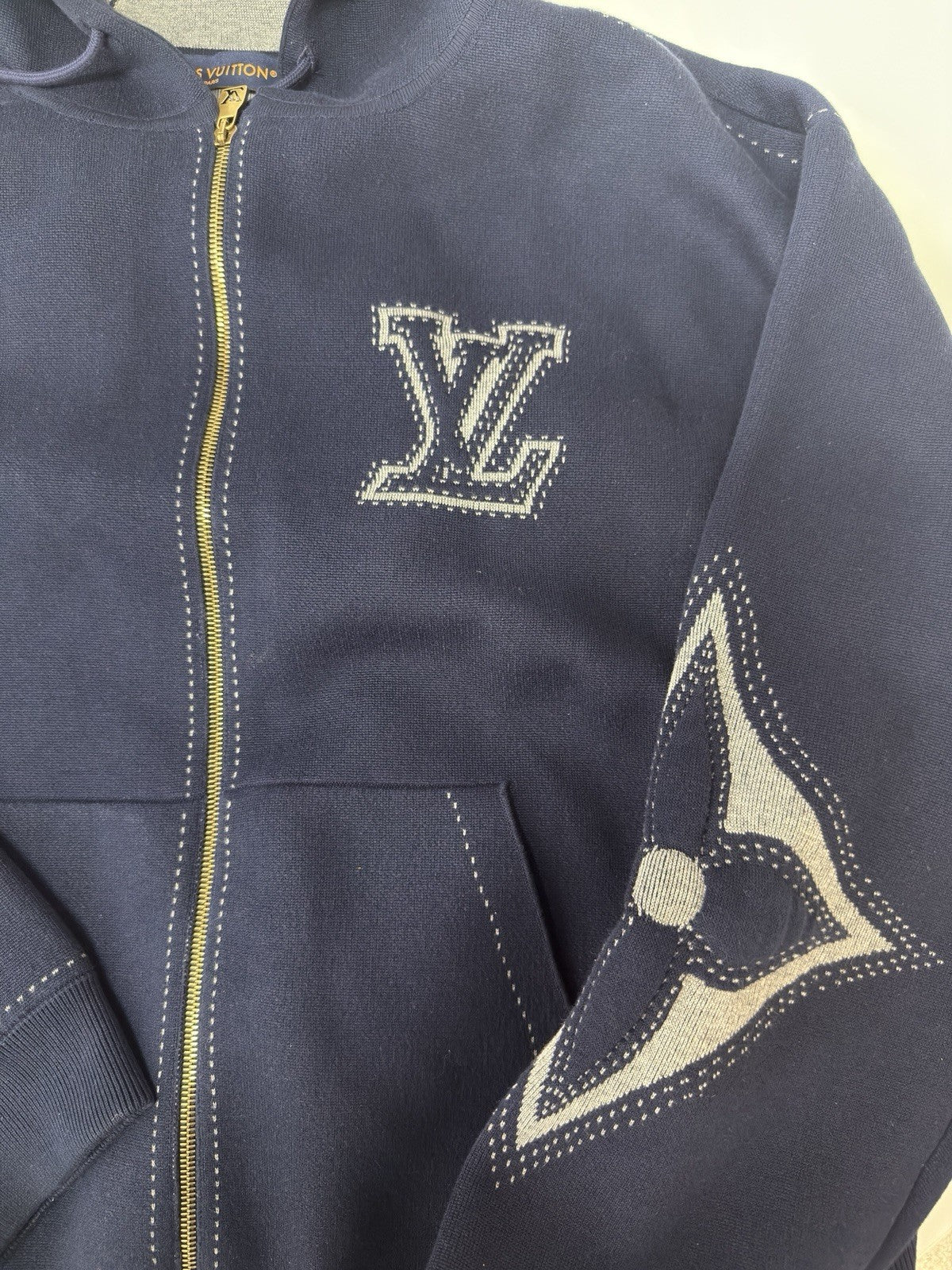 Louis Vuitton Hoodie Navy XXL