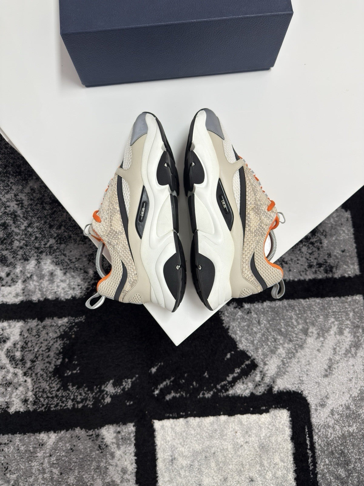 Dior B22 Orange Python UK11 (EU45)