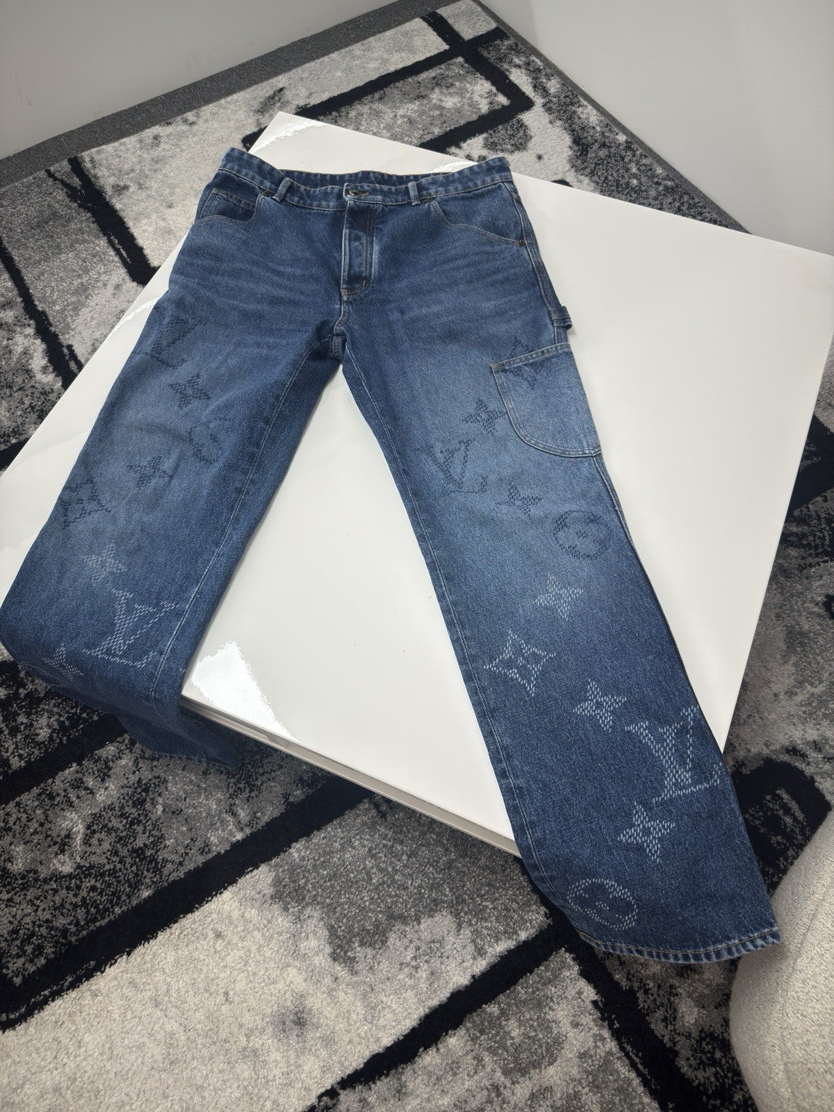 Louis Vuitton Monogram Denim Workwear Trousers