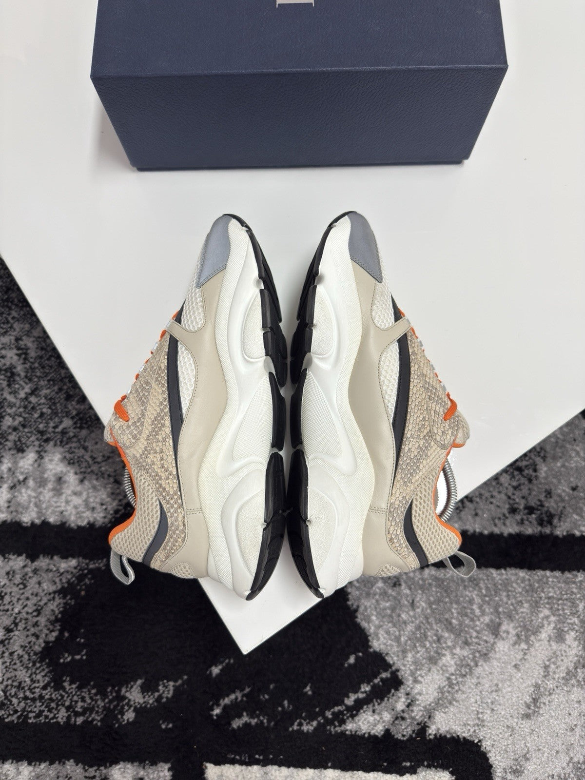 Dior B22 Orange Python UK11 (EU45)