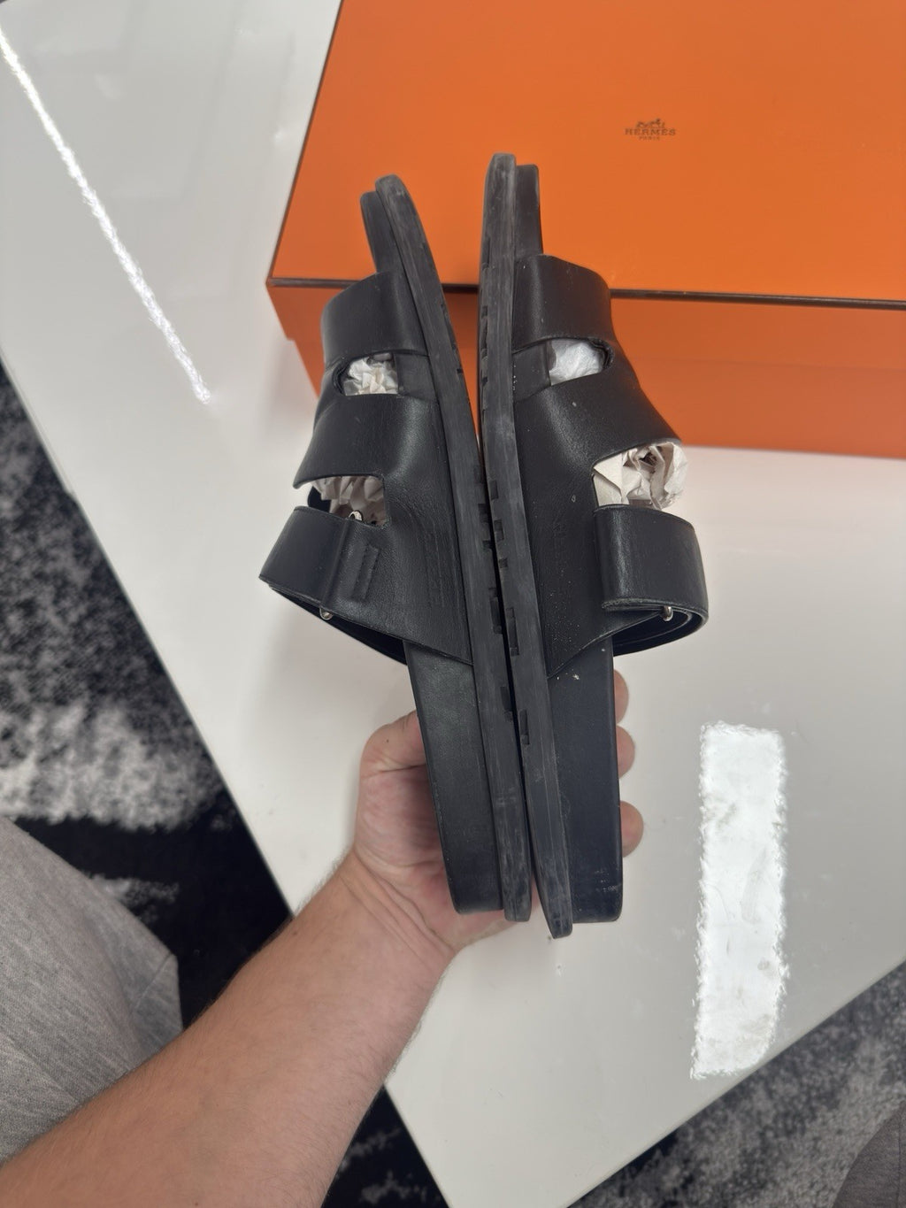 Hermes Chypre Sandals Size 41 100% Authentic