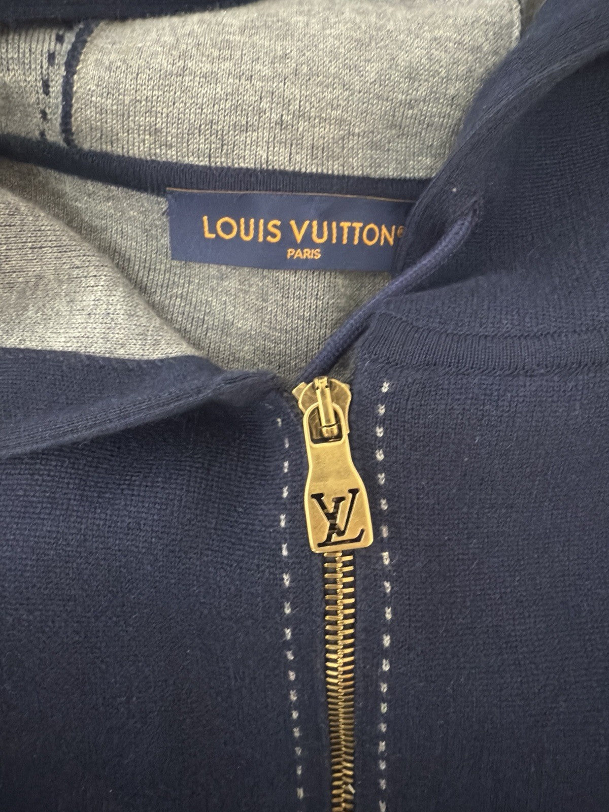 Louis Vuitton Hoodie Navy XXL